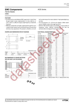 ACB1608M-040-T datasheet  